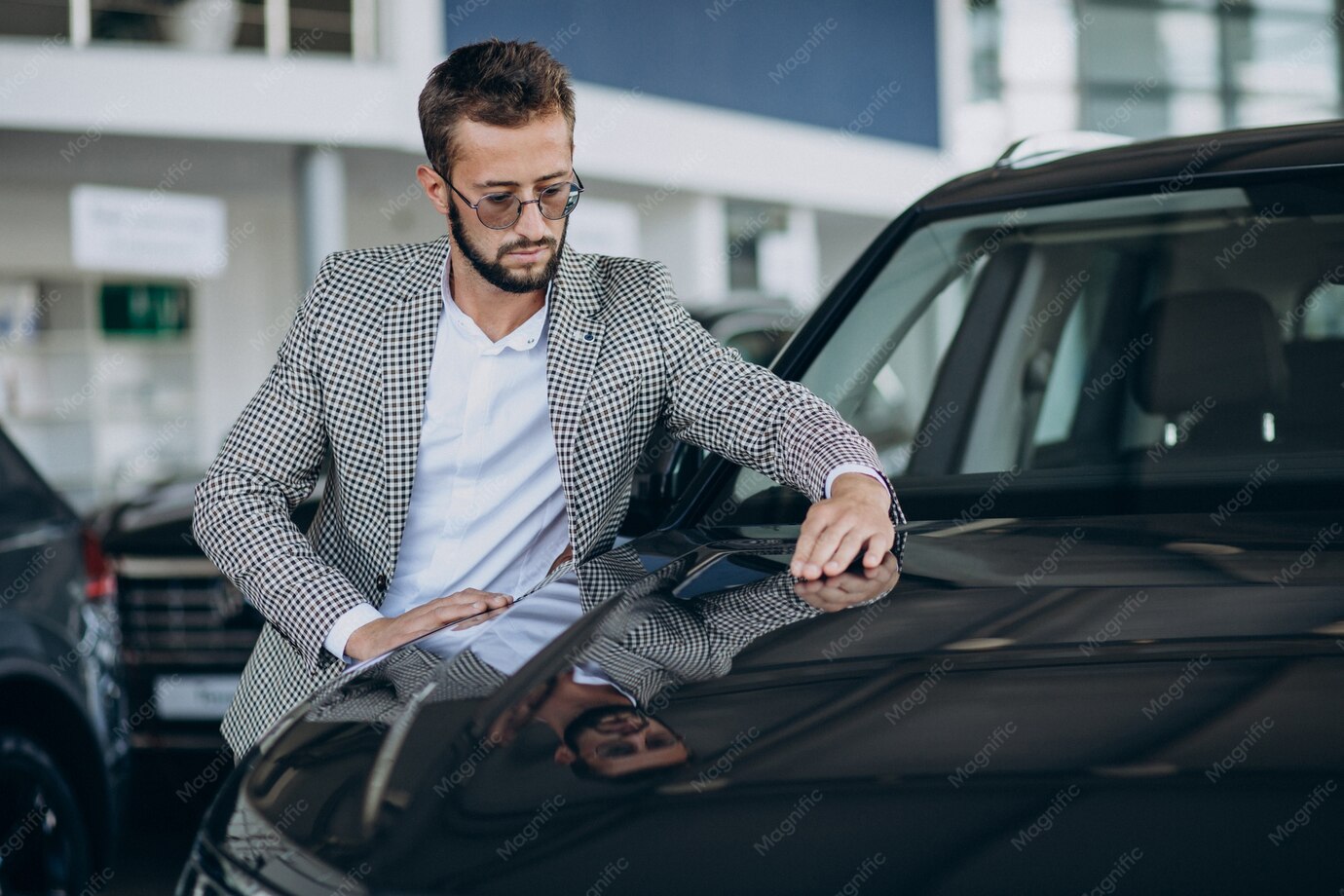 SUV premium estacionada em pousada na Estrada da Graciosa, litoral do Paraná